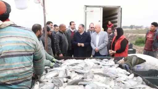 افتتاح موسم صيد الأسماك في مزرعة العباسة بالشرقية