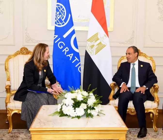 وزير الخارجية يلتقي المديرة العامة للمنظمة الدولية للهجرة