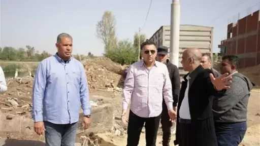 محافظ القليوبية يوجه بتطهير مصرف ”مرصفا - سندنهور”