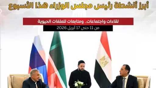 المركز الإعلامي لمجلس الوزراء يستعرض بالإنفوجراف أبرز أنشطة هذا الأسبوع