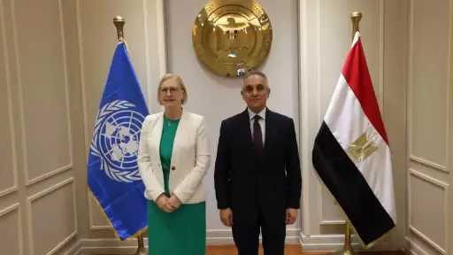 وزير العدل يبحث مع مساعد الأمين العام للأمم المتحدة لدعم بناء السلام سبل تعزيز التعاون في مجالات سيادة القانون