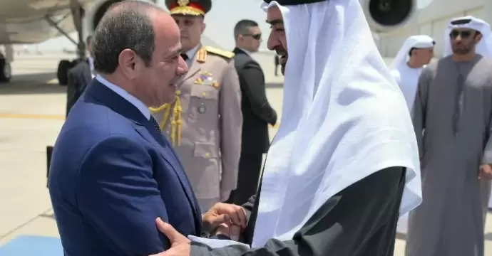 الرئيس السيسي من أبوظبي: ما يمس أمن الإمارات يمس مصر
