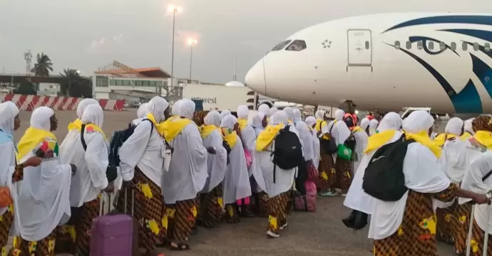 مصرللطيران تنقل 9150 حاجًا من حجاج دول غينيا كوناكري ومالي وفلسطين إلي الأراضي المقدسة