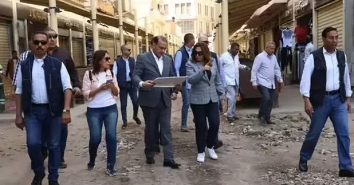 وزيرة التنمية تتفقد أعمال تطوير المرحلة الثانية من سوق العتبة بمحافظة القاهرة
