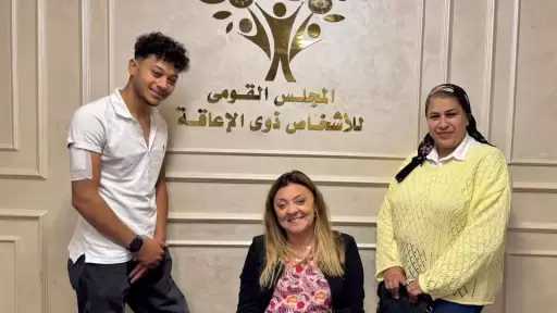 المشرف العام على القومي للأشخاص ذوي الإعاقة تستقبل الفارس محمود سامح