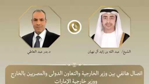 وزير الخارجية يبحث مع نظيره الإماراتي التطورات الإقليمية