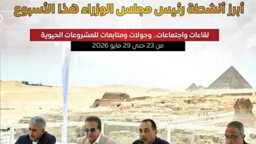 المركز الإعلامي لمجلس الوزراء يستعرض بالإنفوجراف أبرز أنشطة هذا الأسبوع