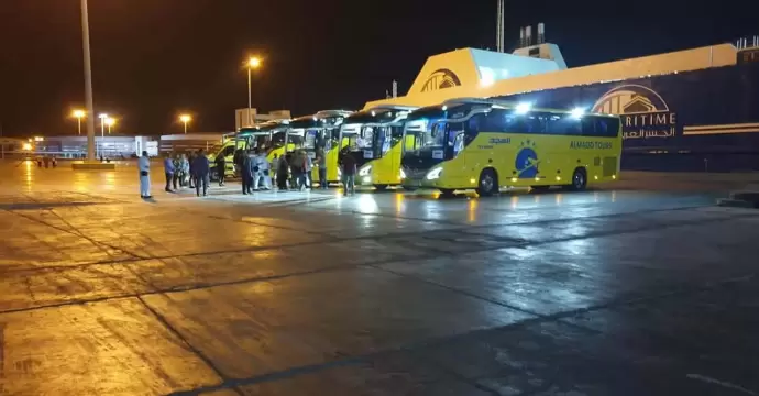 ميناء نويبع يستقبل أول أفواج حجاج البر العائدين من الأراضي المقدسة
