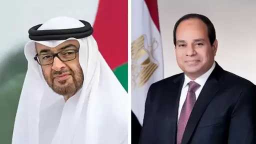 الرئيس السيسي وبن زايد يبحثان تعزيز العلاقات الثنائية وتطورات منطقة الشرق الأوسط