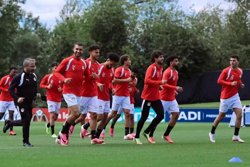 تدريبات تأهيلية لصلاح ومنعم وفتوح في مران منتخب مصر استعدادا لأستراليا