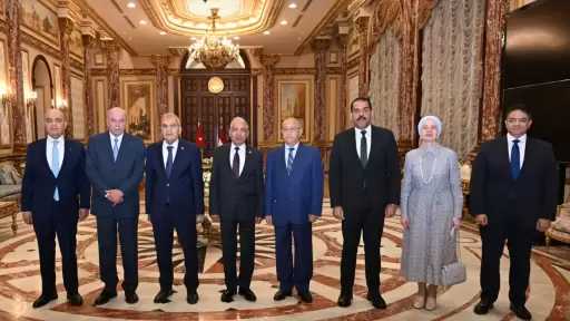 رئيس مجلس الشيوخ يستقبل رئيس مجلس الأعيان الأردني