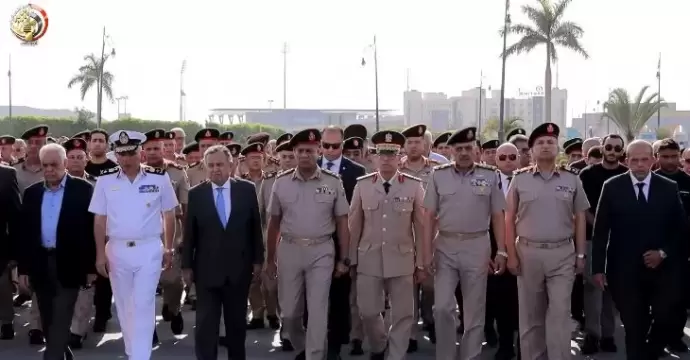 وزير الدفاع يتقدم الجنازة العسكرية للفريق السيد حمدي حسن قائد الدفاع الجوي الأسبق