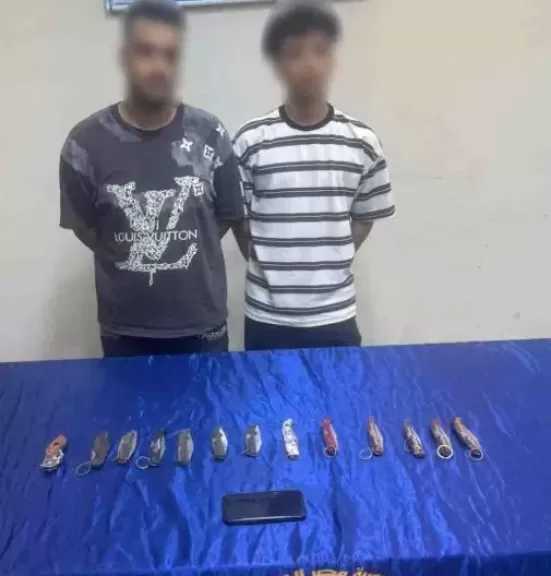 ضبط شخصين بالجيزة يروجان لبيع أسلحة بيضاء عبر صفحة بمواقع التواصل الاجتماعى