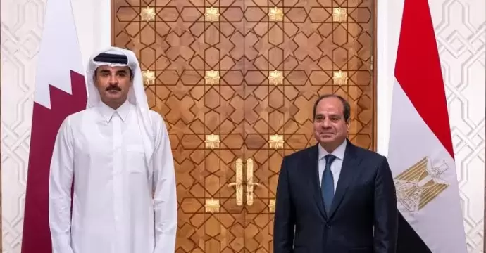 الرئيس السيسي يلتقي الشيخ تميم لتقديم التعازي فى «الأمير الوالد»
