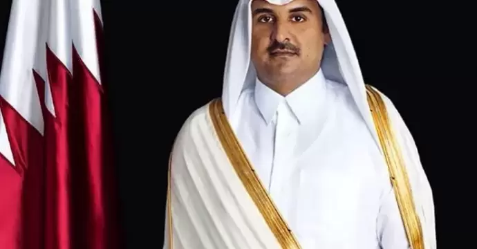 أمير قطر يتطلع لمواصلة مصر والدوحة العمل لتطوير العلاقات