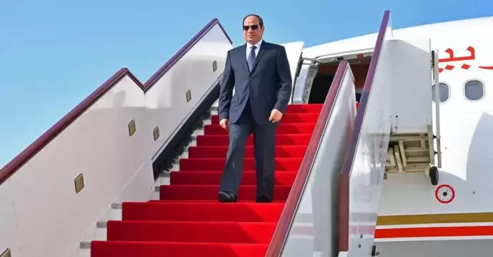 الرئيس السيسي يصل إلى مطار جوليوس نيريري الدولي بمدينة دار السلام عاصمة تنزانيا