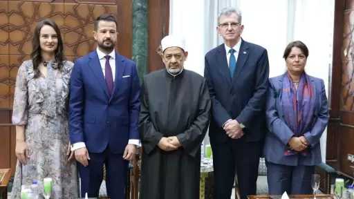 شيخ الأزهر يستقبل رئيس الجبل الأسود ويؤكد: الإسلام دين رحمة وليس دين عنف
