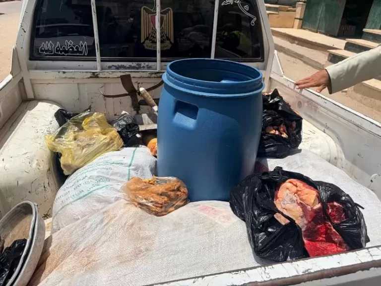 ضبط 200 كيلو جرام لحوم غير صالحة للاستهلاك بمركز طما
