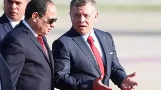 الملك عبدالله يعرب عن تقديره البالغ لموقف مصر والرئيس السيسي الداعم للأردن