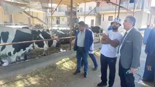 رئيس الخدمات البيطرية في جولة بالفيوم لدعم مُربي الثروة الحيوانية