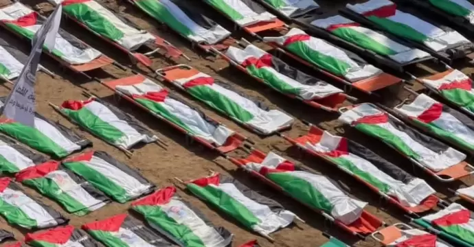 غزة تودع 112 شهيدًا في أكبر جنازة جماعية منذ بدء الحرب