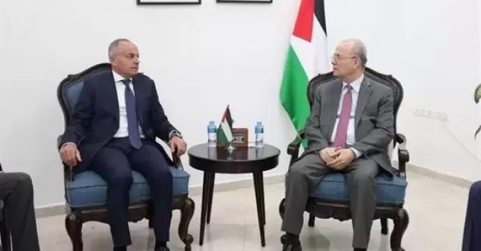 السفير المصري في رام الله يلتقي رئيس الوزراء ووزيرة الخارجية الفلسطينيين