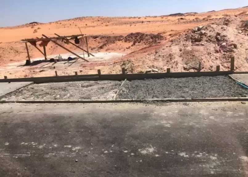 تنفيذ المرحلة الثانية لحماية طريق الرملة بأبوزنيمة في جنوب سيناء من أخطار السيول