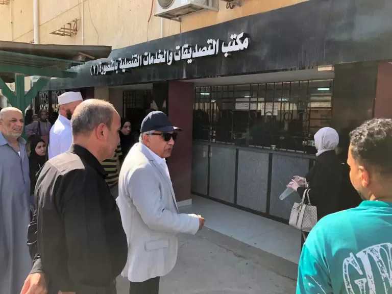 محافظ الدقهلية يتفقد مكتب توثيق الخارجية بحديقة شجرة الدر بالمنصورة