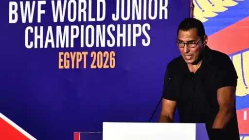وزير الشباب والرياضة يشهد مراسم إجراء قرعة بطولة العالم للريشة الطائرة للشباب بالعلمين الجديدة
