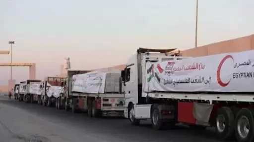 الهلال الأحمر المصري يمد أهالي غزة بأطنان من المساعدات الطبية والإغاثية عبر قافلة «زاد العزة» الـ272