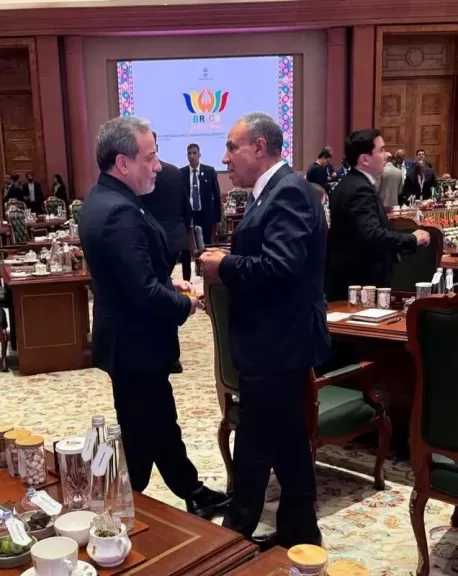 وزير الخارجية يلتقي نظيريه الروسي والإيراني على هامش قمة البريكس