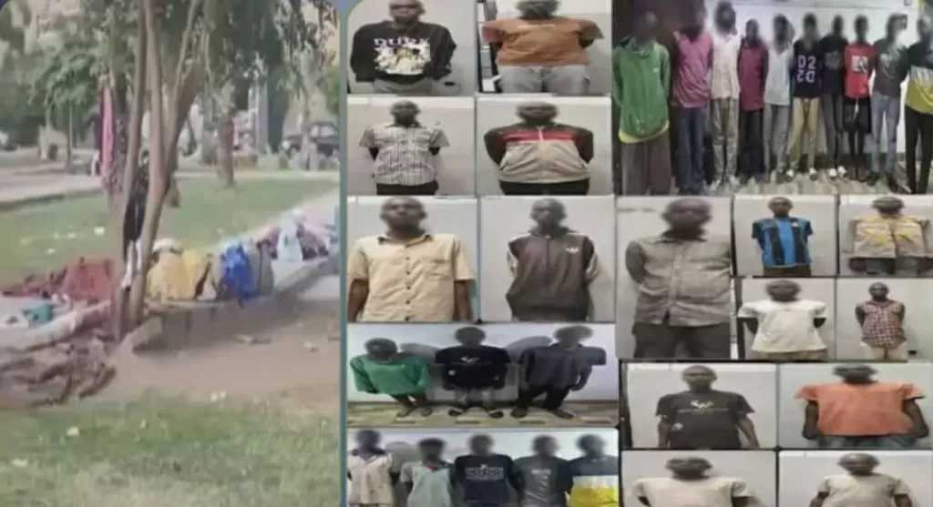 لا يحملون تصاريح إقامة.. ضبط 33 أجنبيا اتخذوا حدائق أكتوبر مقرا لإقامتهم