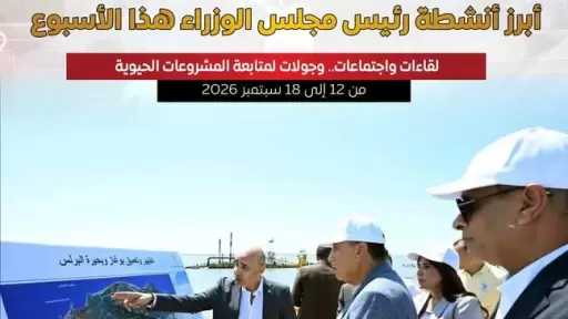 المركز الإعلامي لمجلس الوزراء يستعرض بالإنفوجراف أبرز أنشطة هذا الأسبوع