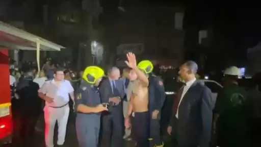 مدير أمن الفيوم يتفقد موقع حريق داخل مطعم بسنهور القبلية
